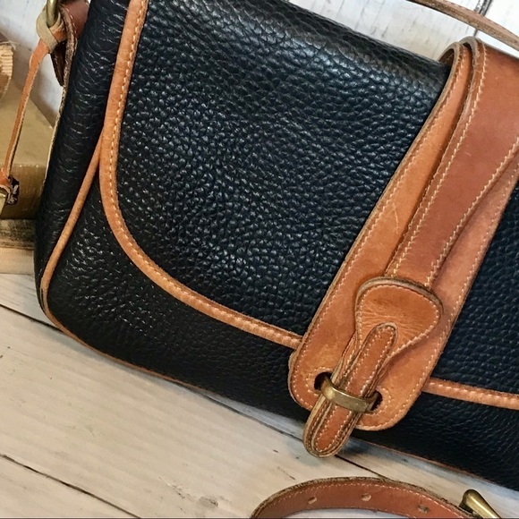Dooney & Bourke Vintage Navy AWL Equestrian Bag - Picture 7 of 15